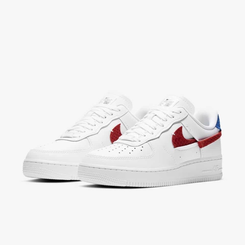 Nike air force 1 outlet red and blue tick